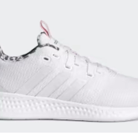 Adidas Women's White Sneakers with Pink Accents - Picture 9 of 10